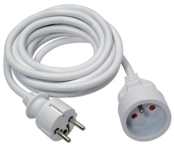Profile verlengsnoer 3G1,5 (lengte 10m) - wit - prijs per stuk