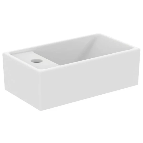 Ideal Standard i.life S lave-mains 370 x 210 mm - blanc mat - avec trou de robinet gauche  - sans trop-plein