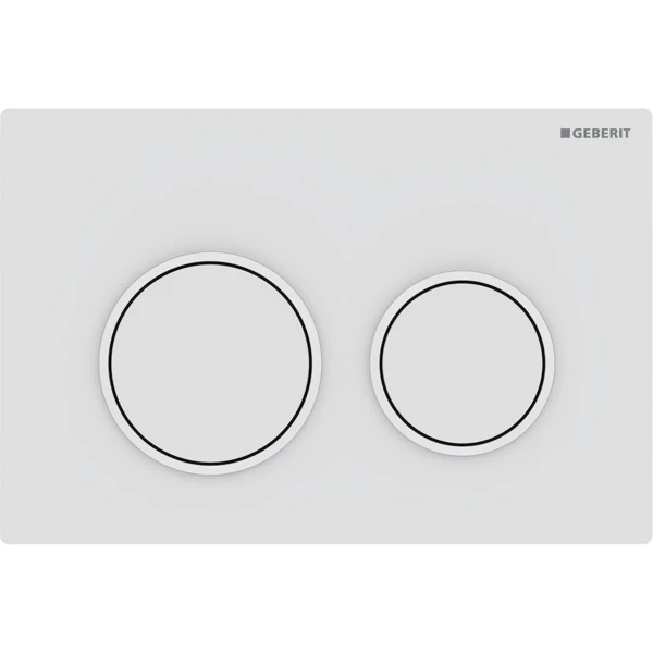 Geberit Omega20 plaque de commande - blanc mat laqué, revêtement facile à nettoyer, blancs