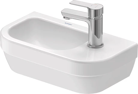 Duravit D-Code lave-mains 400 x 220 mm - blanc - avec trou de robinet droite - sans trop-plein