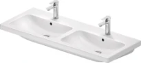 Duravit D-Code double lavabo 1200 x 460 mm - blanc - 2 trous de robinet - avec trop-plein