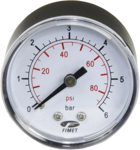 DAB MANOMETER / MANOMETRE - AXIAAL / AXIAL 6 BAR D.50, 1/4”