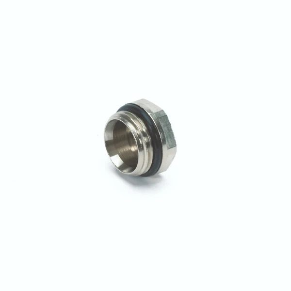Begetube stop M 3/8 met O-ring - chroom