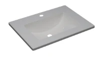 Procasa Klaire vasque en céramique 620 x 480 x 190 mm - 1 trou de robinet - avec trop-plein - blanc