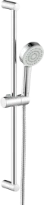 Hansa HansaBasic set de douche avec douchette 90 mm 1-jet avec barre 700 mm et flexible 1500 mm - chromé