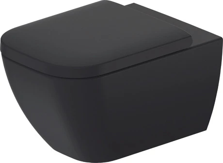 Duravit Happy D.2 toilette suspendue 365 x 540 mm - rimless sans rebord - anthracite mat - fixation invisible