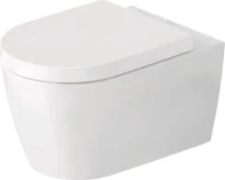 Duravit ME by Starck toilette suspendue Hygieneflush 370 x 540 mm - rimless sans rebord - blanc mat Hygieneglaze - fixation invisible