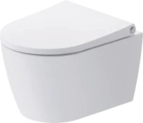 Duravit Bento Starck Box compact toilette suspendue 373 x 480 mm PACK rimless (toilette suspendue + abattant met Softclose/Quick Release) sans rebord - blanc Hygieneglaze