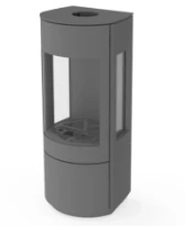 Dru Convexo RCH poêle indépendante lisse-noire avec LED - gaz naturel G20