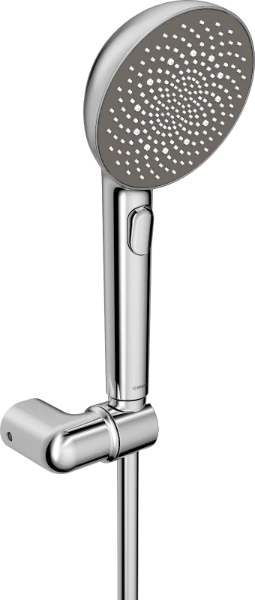 Hansa HansaAurelia set de douchette 110 mm 3-jets - montage au mur avec flexible 1250 mm - chromé