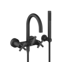 DORNBRACHT Tara Mélangeur bain/douche pour montage mural et garniture de douche noir mat