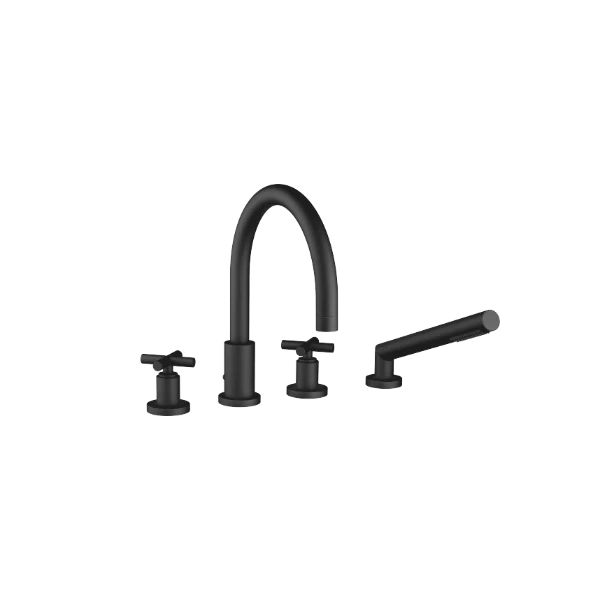 DORNBRACHT Tara Mélangeur bain/douche à 4 trous pour montage sur gorge ou hors baignoire noir mat