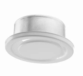 Egeda SF-E vanne d'extraction avec douille de fixation - ronde 125 mm - métal blanc