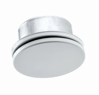 Egeda SF-E vanne de pulsion avec douille de fixation - ronde 125 mm - métal blanc