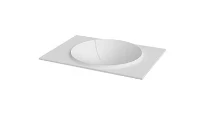 Antonio Lupi Breccia lavabo à poser 720 x 540 mm - blanc - Flumood - avec trou de robinet droite - sans trop-plein