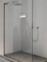 Aquaconcept Wall Concept 210 FREE paroi fixe jusqu'à 1400 mm - inox mat - transparent - traitement du verre: Aquaclean