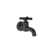 Dornbracht Tara robinet eau froide mural - bec fixe 140 mm - noir mat