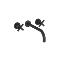 DORNBRACHT Tara Robinetterie murale pour lavabo sans garniture d’écoulement noir mat