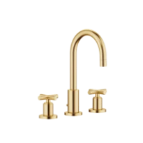 DORNBRACHT Tara Mélangeur lavabo à 3 trous avec garniture d'écoulement laiton brossé