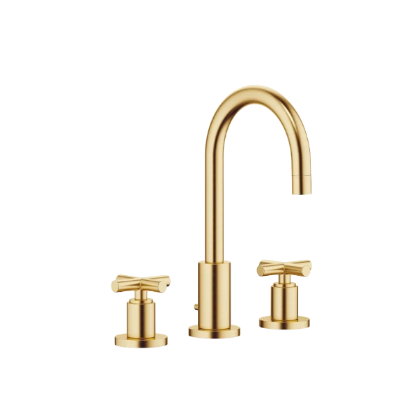 DORNBRACHT Tara Mélangeur lavabo à 3 trous avec garniture d'écoulement laiton brossé