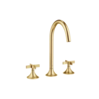 DORNBRACHT VAIA Mélangeur lavabo à 3 trous avec garniture d'écoulement laiton brossé