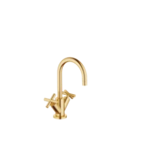 DORNBRACHT Tara Mélangeur de lavabo monotrou avec garniture d'écoulement laiton brossé