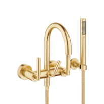DORNBRACHT Tara Mélangeur bain/douche pour montage mural et garniture de douche laiton brossé