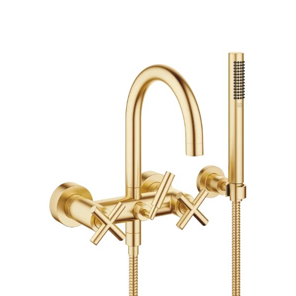 DORNBRACHT Tara Mélangeur bain/douche pour montage mural et garniture de douche laiton brossé