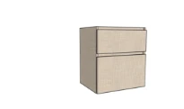 Procasa Klaire 65 - sous meuble lavabo avec 2 tirroirs 600 x 435 x 650 mm - découpe central  - linnen