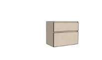 Procasa Klaire 65 - sous meuble lavabo avec 2 tirroirs 800 x 435 x 650 mm - découpe central  - linnen
