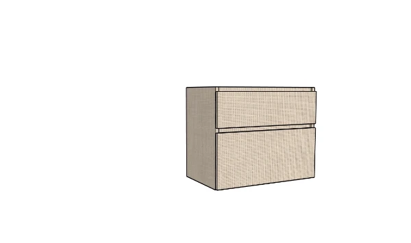 Procasa Klaire 65 - sous meuble lavabo avec 2 tirroirs 800 x 435 x 650 mm - découpe central  - linnen