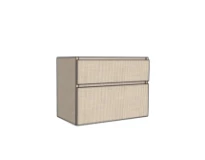 Procasa Klaire 65 - sous meuble lavabo avec 2 tirroirs 900 x 435 x 650 mm - découpe central - linnen