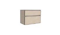 Procasa Klaire 65 - sous meuble lavabo avec 2 tirroirs 1000 x 435 x 650 mm - découpe central  - linnen