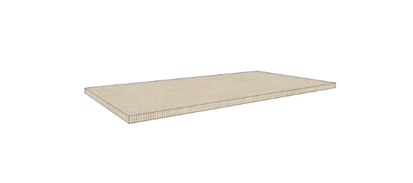 Procasa Klaire top - HPL plan vasque 800 x 460 x 18 mm - sans découpe - linnen