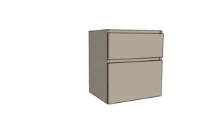 Procasa Klaire 65 - sous meuble lavabo avec 2 tirroirs 600 x 435 x 650 mm - découpe central  - soft