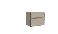 Procasa Klaire 65 - sous meuble lavabo avec 2 tirroirs 800 x 435 x 650 mm - découpe central  - soft
