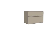 Procasa Klaire 65 - sous meuble lavabo avec 2 tirroirs 1000 x 435 x 650 mm - découpe central  - soft