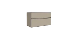 Procasa Klaire 65 - sous meuble lavabo avec 2 tirroirs 1200 x 435 x 650 mm - découpe central - soft