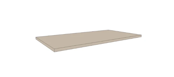 Procasa Klaire top - HPL plan vasque 800 x 460 x 18 mm - sans découpe - soft