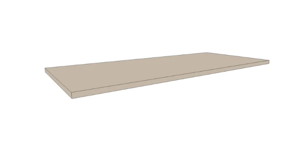Procasa Klaire top - HPL plan vasque 1000 x 460 x 18 mm - sans découpe - soft