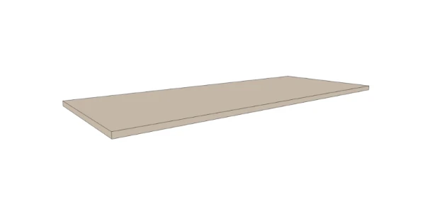 Procasa Klaire top - HPL plan vasque 1200 x 460 x 18 mm - sans découpe - soft