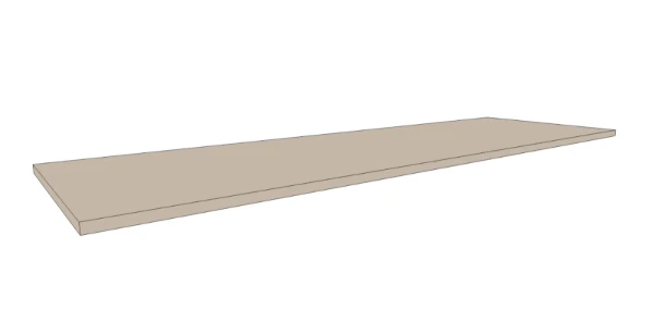 Procasa Klaire top - HPL plan vasque 1500 x 460 x 18 mm - sans découpe - soft