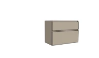 Procasa Klaire 65 - sous meuble lavabo avec 2 tirroirs 900 x 435 x 650 mm - découpe gauche  - soft
