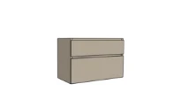 Procasa Klaire 65 - sous meuble lavabo avec 2 tirroirs 1000 x 435 x 650 mm - découpe droite - soft
