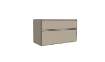 Procasa Klaire 65 - sous meuble lavabo avec 2 tirroirs 1200 x 435 x 650 mm - découpe droite - soft
