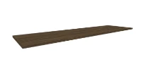 Procasa Klaire top - HPL plan vasque 1600 x 460 x 18 mm - sans découpe - walnut