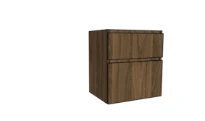 Procasa Klaire 65 - sous meuble lavabo avec 2 tirroirs 600 x 435 x 650 mm - découpe central  - walnut