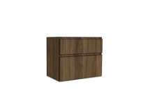 Procasa Klaire 65 - sous meuble lavabo avec 2 tirroirs 800 x 435 x 650 mm - découpe central  - walnut