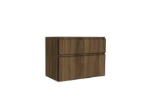 Procasa Klaire 65 - sous meuble lavabo avec 2 tirroirs 900 x 435 x 650 mm - découpe central - walnut
