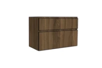 Procasa Klaire 65 - sous meuble lavabo avec 2 tirroirs 1000 x 435 x 650 mm - découpe central  - walnut